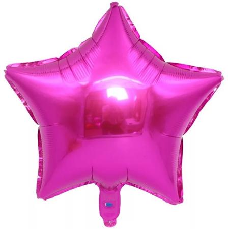 Folieballon ster| Donker roze | 18 inch | 45 cm | DM-products